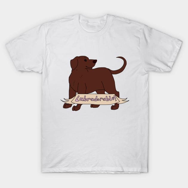 Labradorable! (Brown Lab) T-Shirt by velvetdog